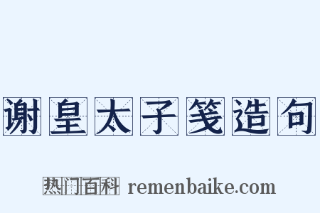 谢皇太子笺造句是什么意思的图片